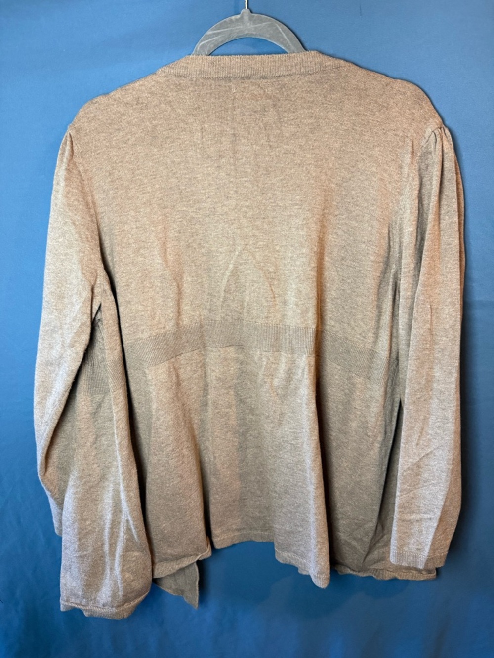Apt. 9 Ribbed V-Neck Button Cardigan in Light Beige - Picture 2 of 4